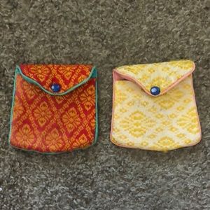 Vintage Patumvan Jewelry Multicolored Pouches